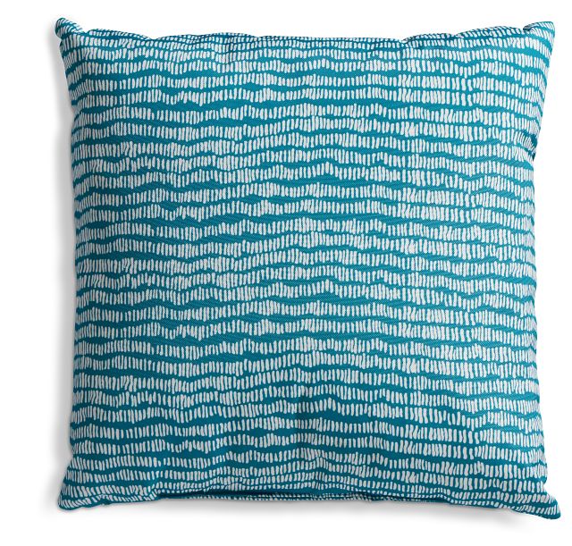 Tokyo Blue 15" Indoor/outdoor Square Accent Pillow