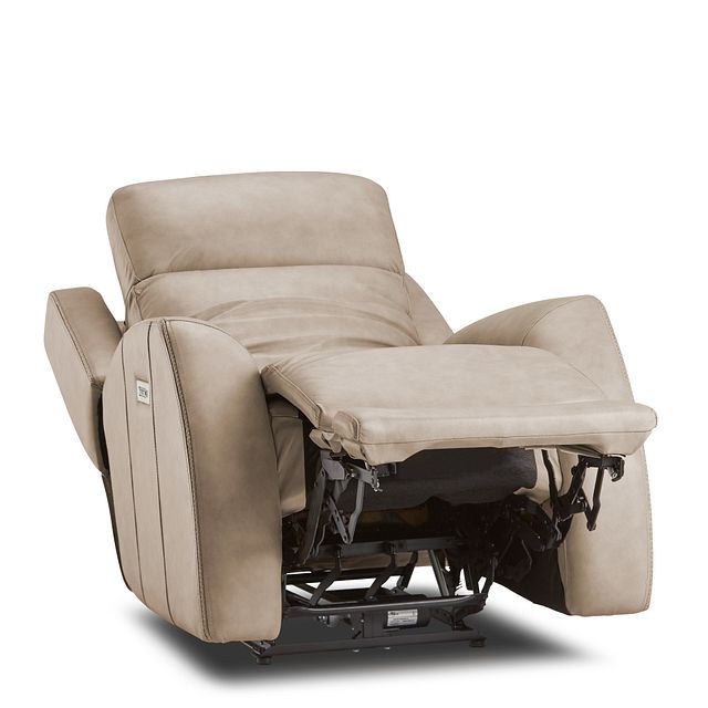 Rawlings Taupe Leather Power Recliner (2)