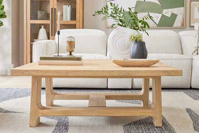 Carley Light Tone Square Coffee Table