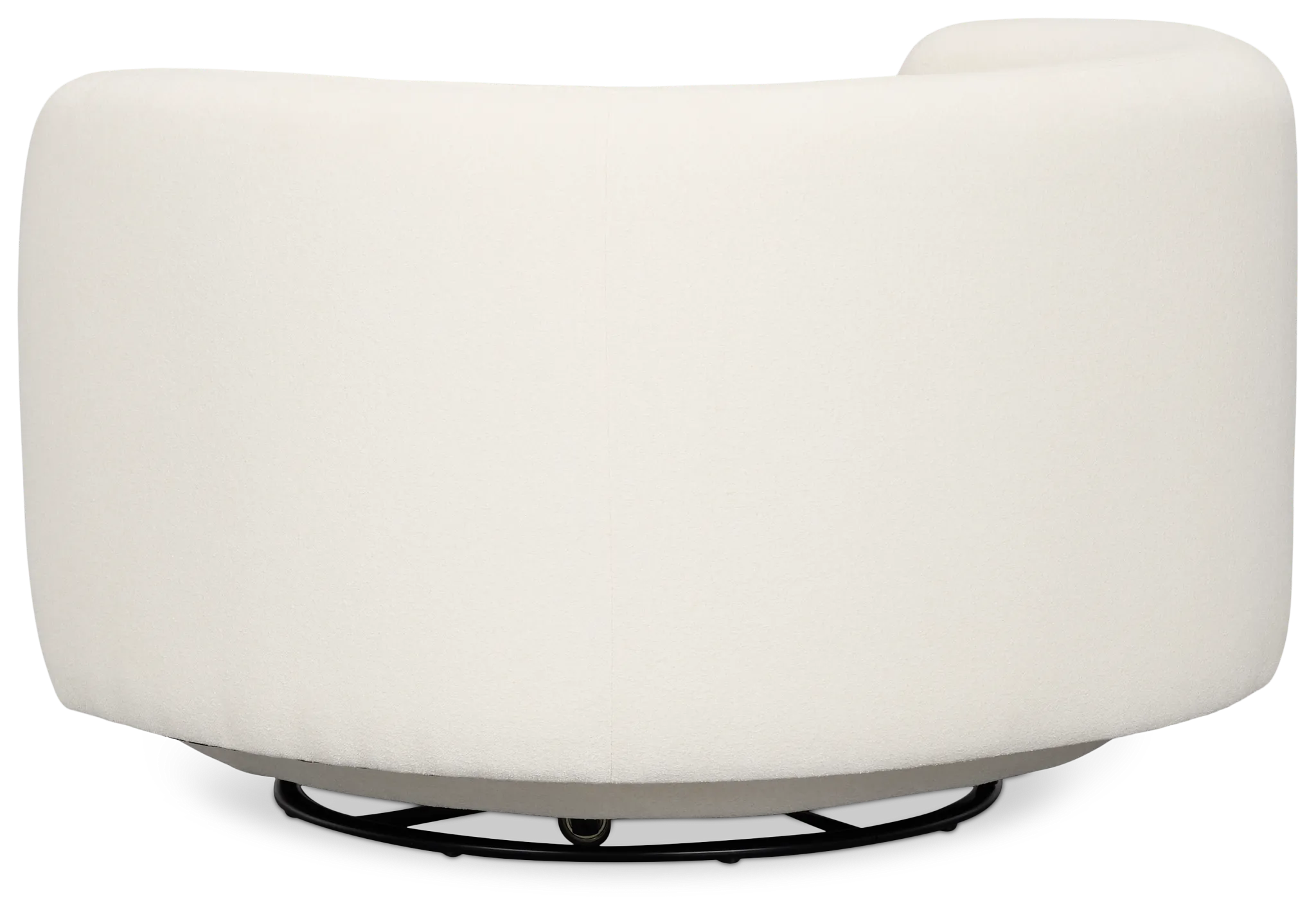 Presley White Fabric Swivel Chair