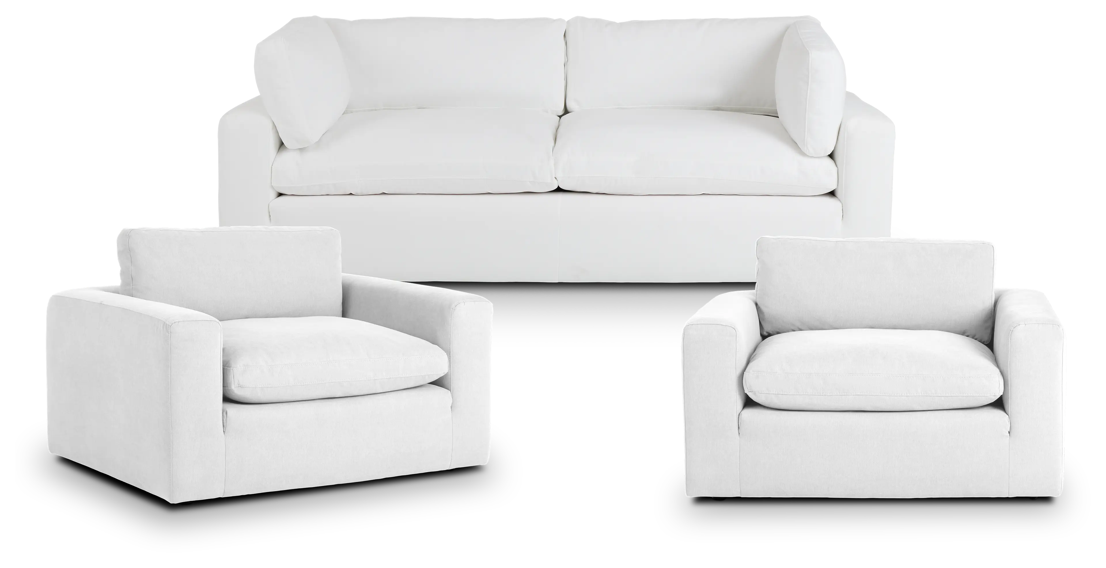 Grant White Fabric Living Room Grant White Fabric Living Room