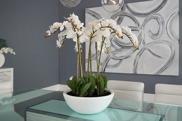 Orchid White 35" Floral Arrangement