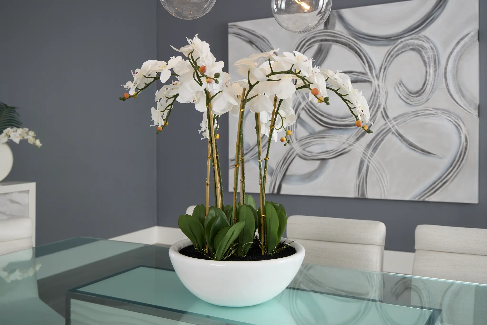 Orchid White 35" Floral Arrangement Orchid White 35" Floral Arrangement