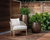 Ukiah Gray Accent Chair With Light Gray Cushions