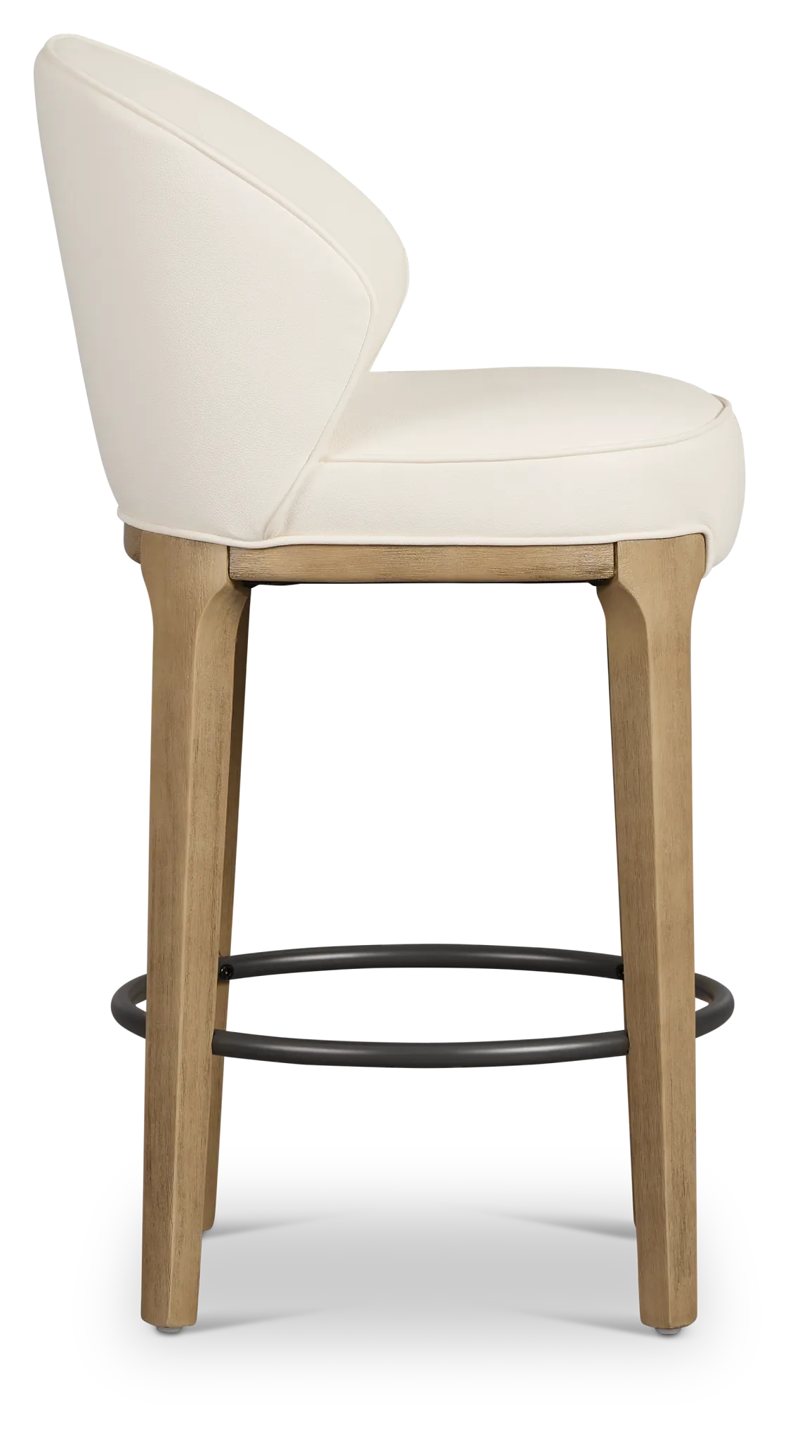 Libby Whitemicro 24" Upholstered Barstool