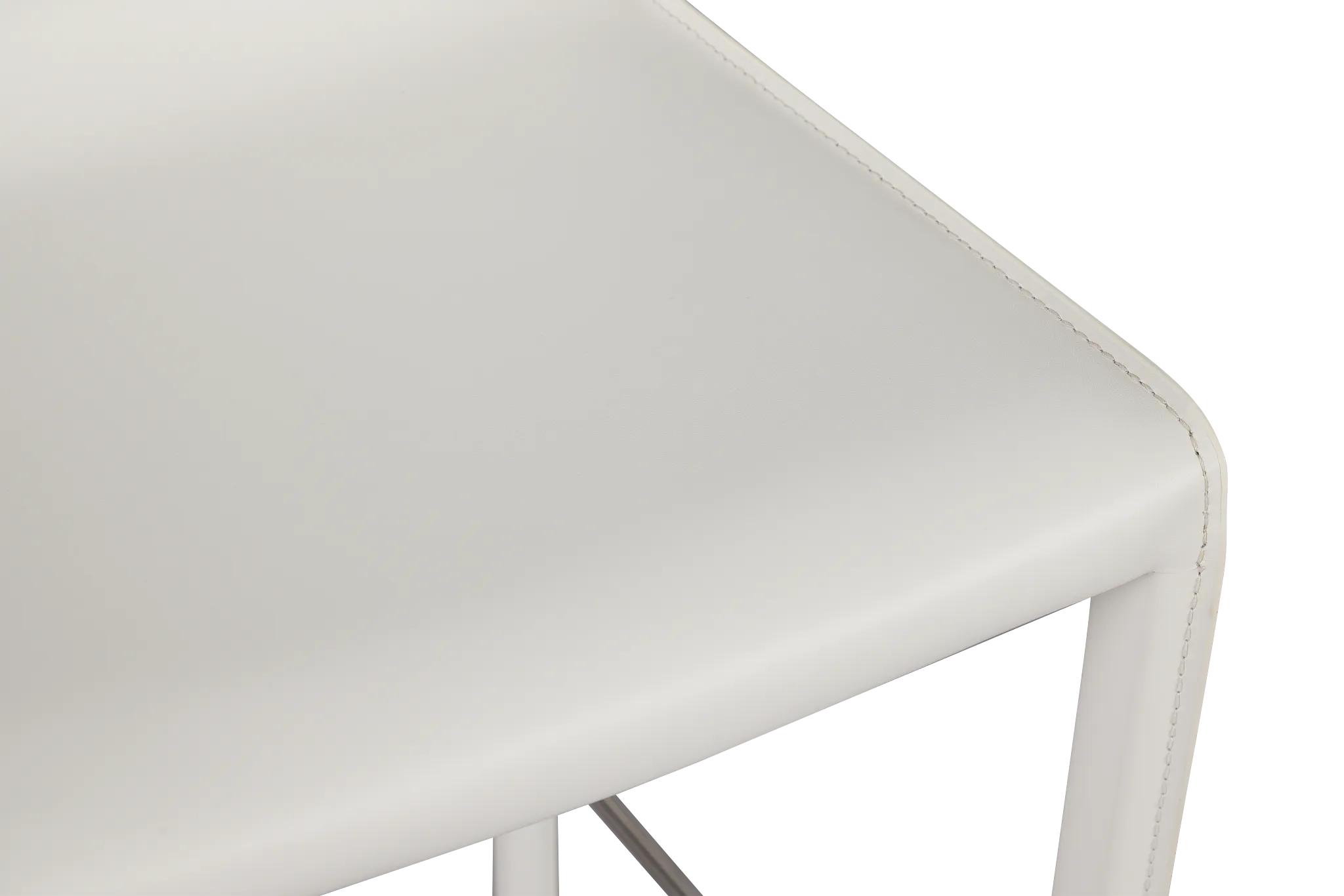 Lugo White 30" Upholstered Barstool
