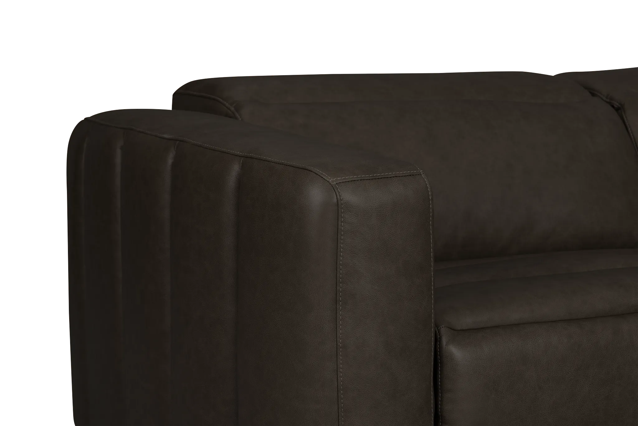 Jace Dark Gray Lthr/vinyl Small Dual Power Reclining Two-arm Sectional