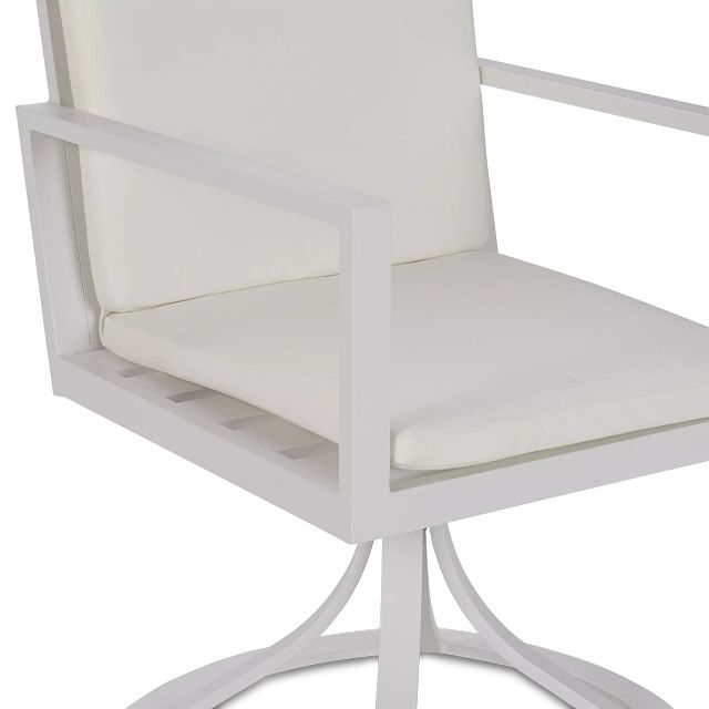 Linear White Swivel Chair (5)