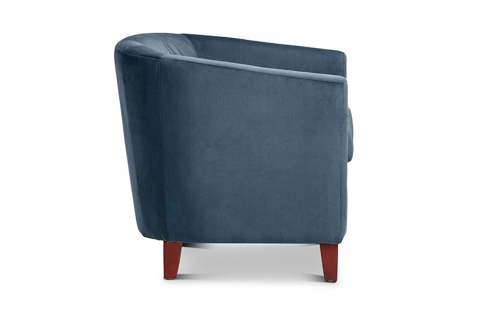 Concord Dark Blue Velvet Accent Chair Home Accents Accent Chairs City Furniture