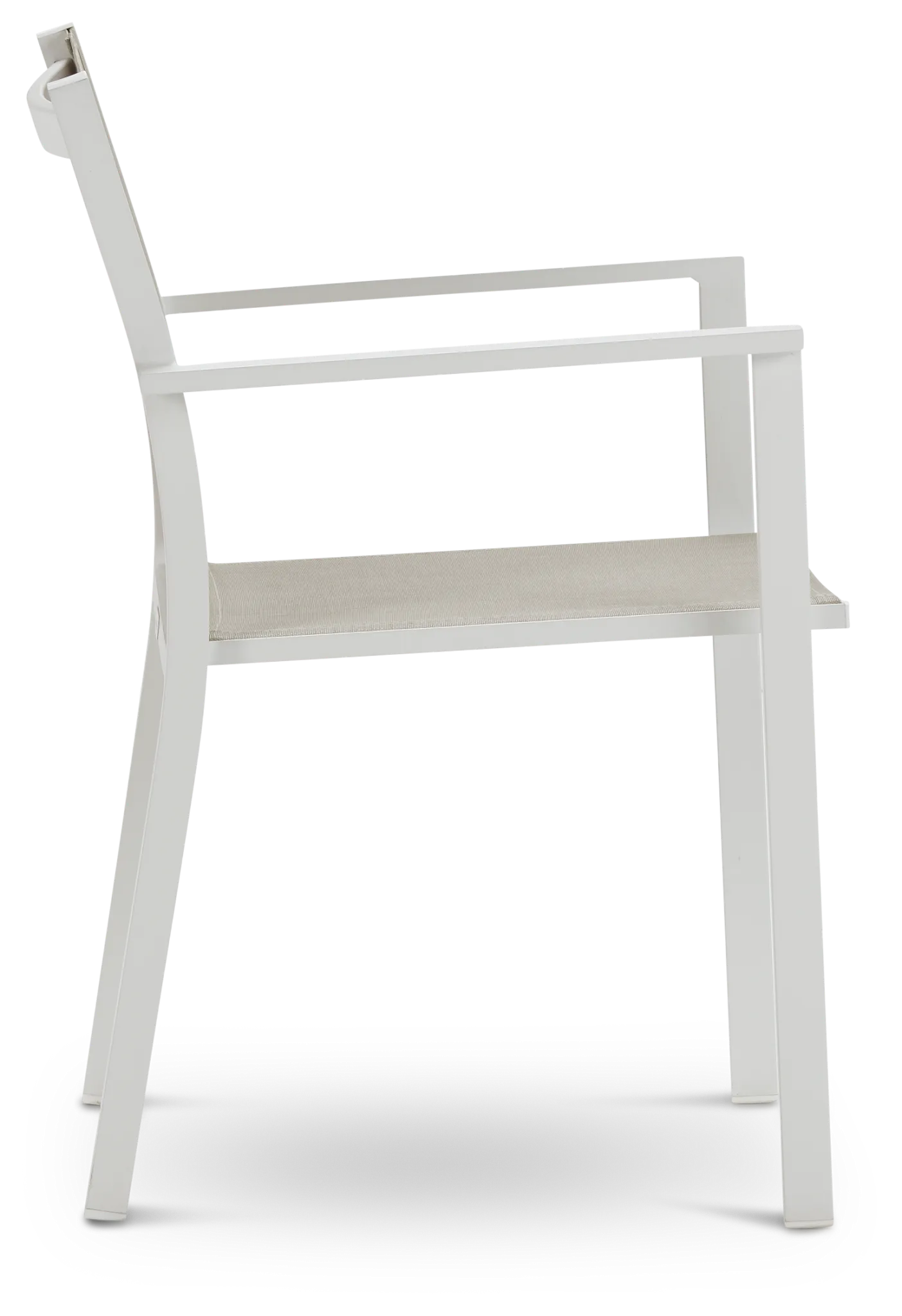 Aventura Champagne Aluminum Sling Arm Chair