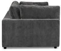 Lounge Dark Gray Fabric 2 Piece Modular Sofa