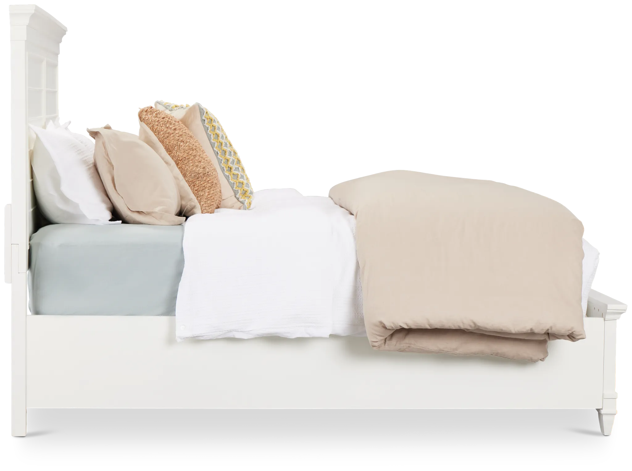 Cape Cod Ivory Panel Storage Bed