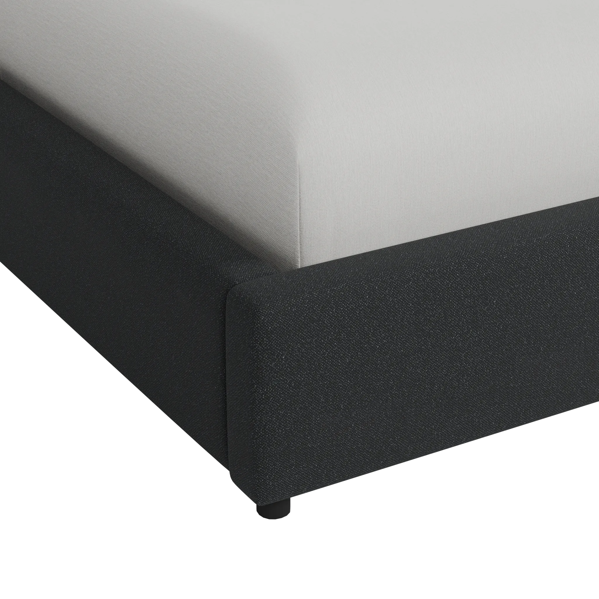 Grayton Peyton Dark Blue 44" Upholstered Platform Bed