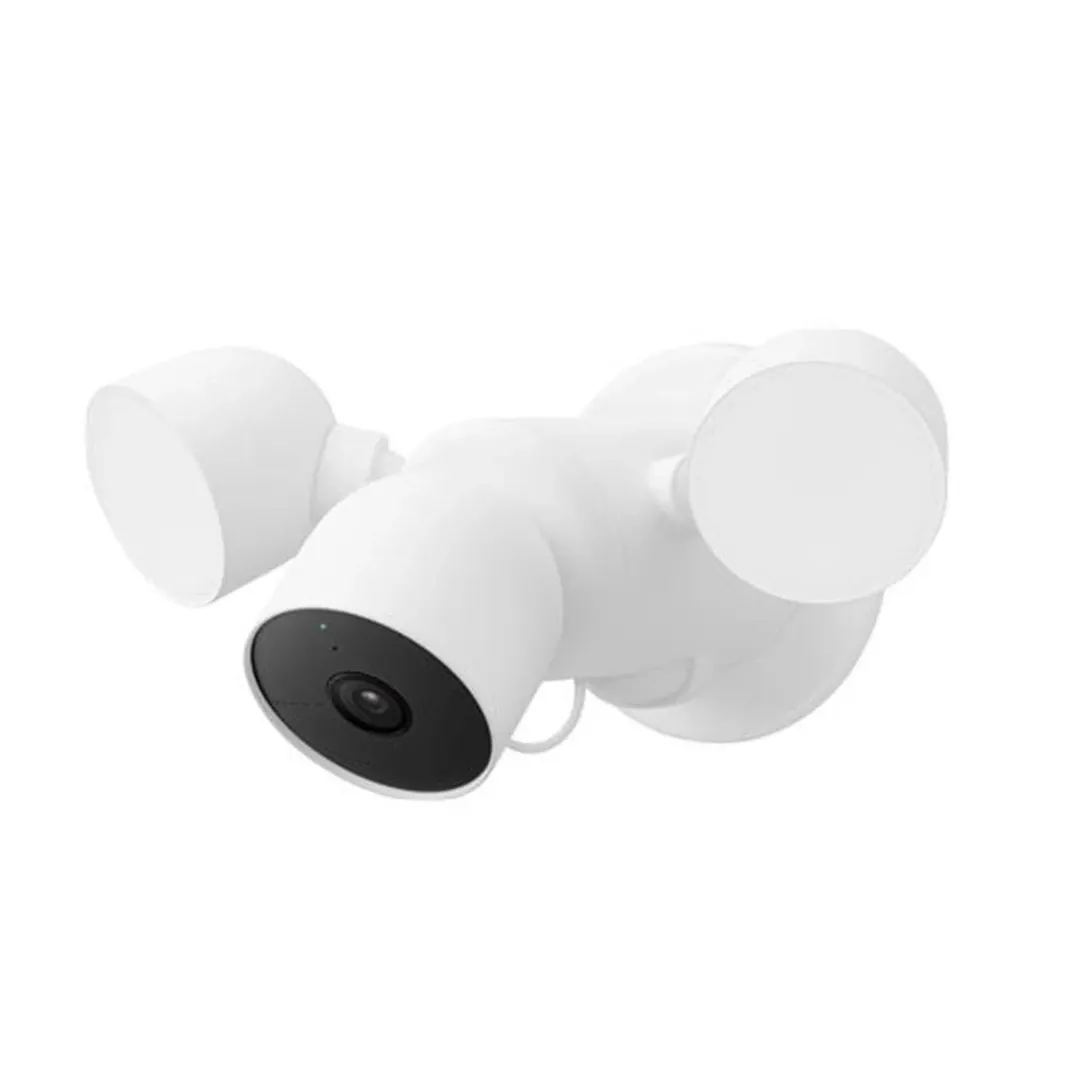 Google Nest Cam With Floodlight Pro White Outdoor Security Cameras