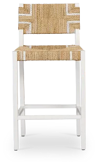 Nantucket Light Tone Woven 24" Woven Barstool