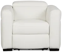 Melody White Micro Power Recliner