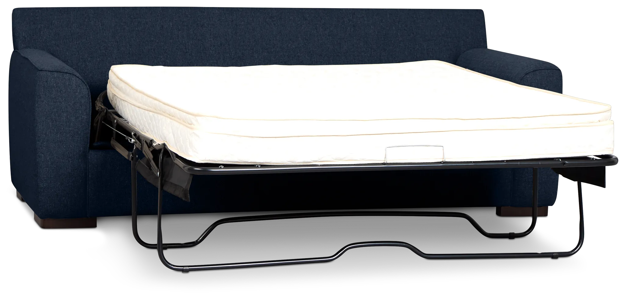 Sinclair Dark Blue Fabric Innerspring Sleeper