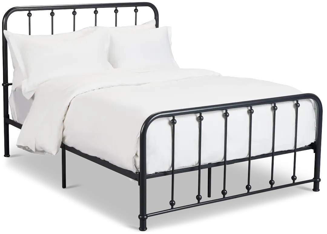 Rory Black Metal Panel Bed Rory Black Metal Panel Bed