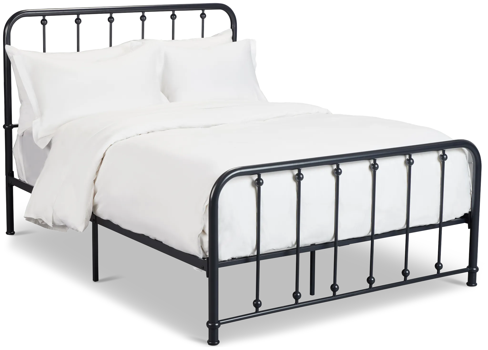 Rory Black Metal Panel Bed