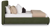 Williamsburg Green Upholstered Platform Bed
