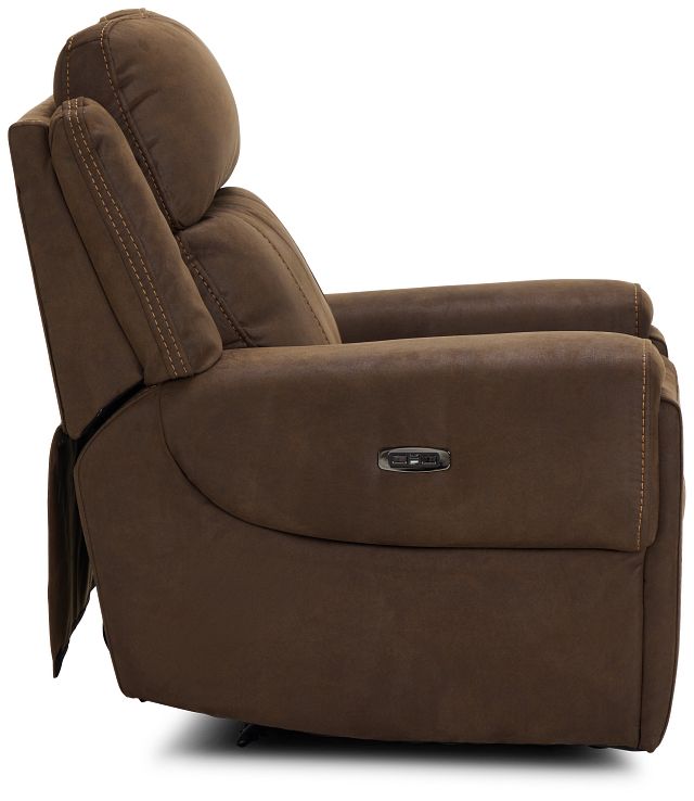 Scout Brown Micro Power Recliner With Power Headrest (3)