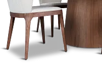 Nomad Mid Tone 47" Round Table & 4 Light Beige Chairs W/mid-tone Legs