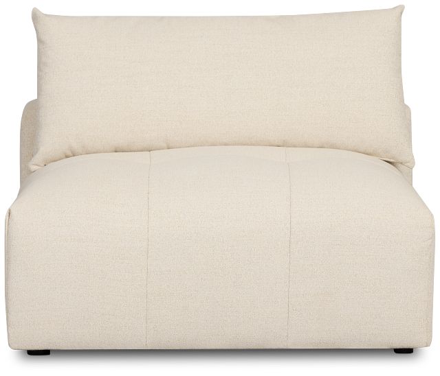 Remi Light Beige Fabric Armless Chair
