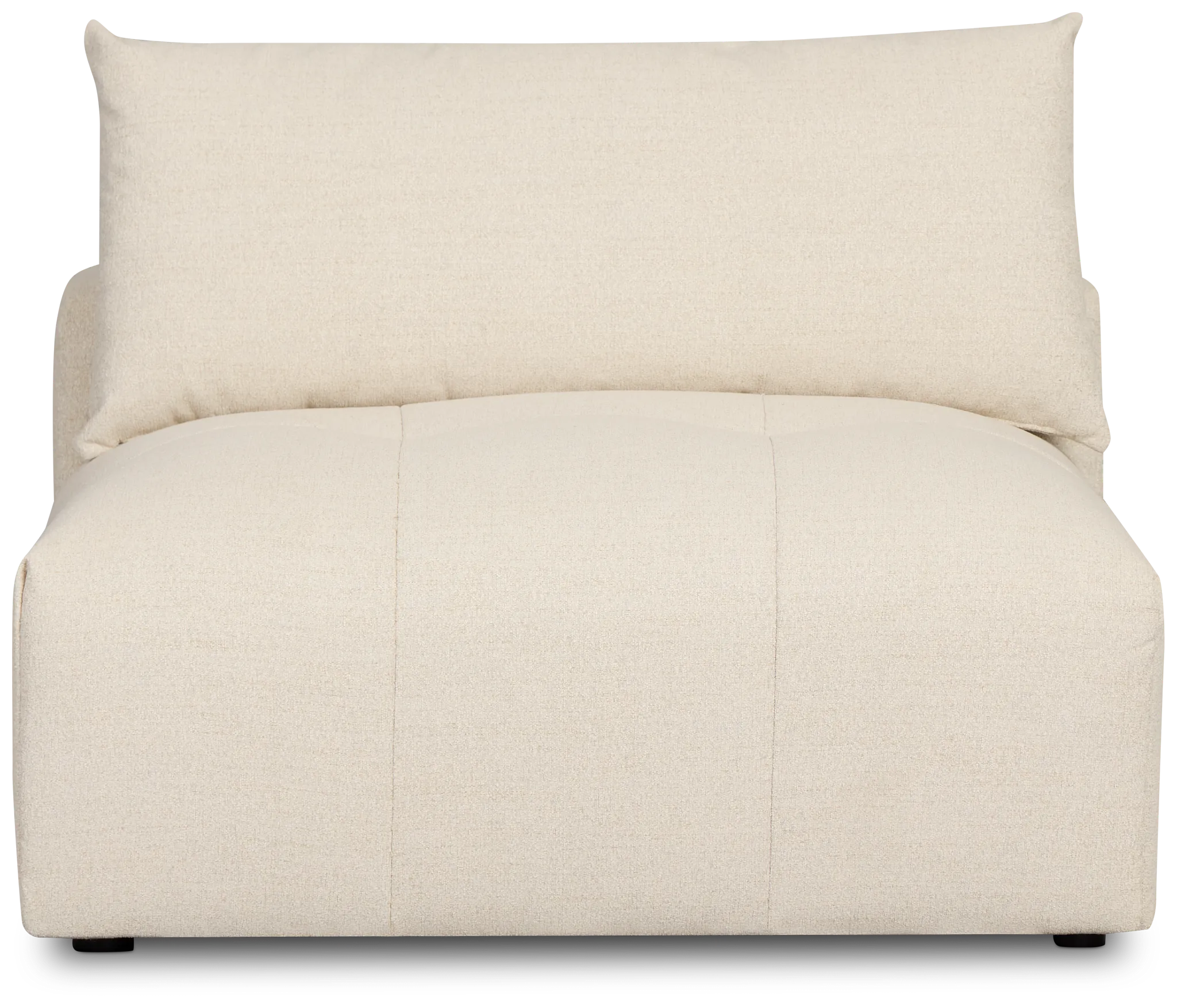 Remi Light Beige Fabric Armless Chair