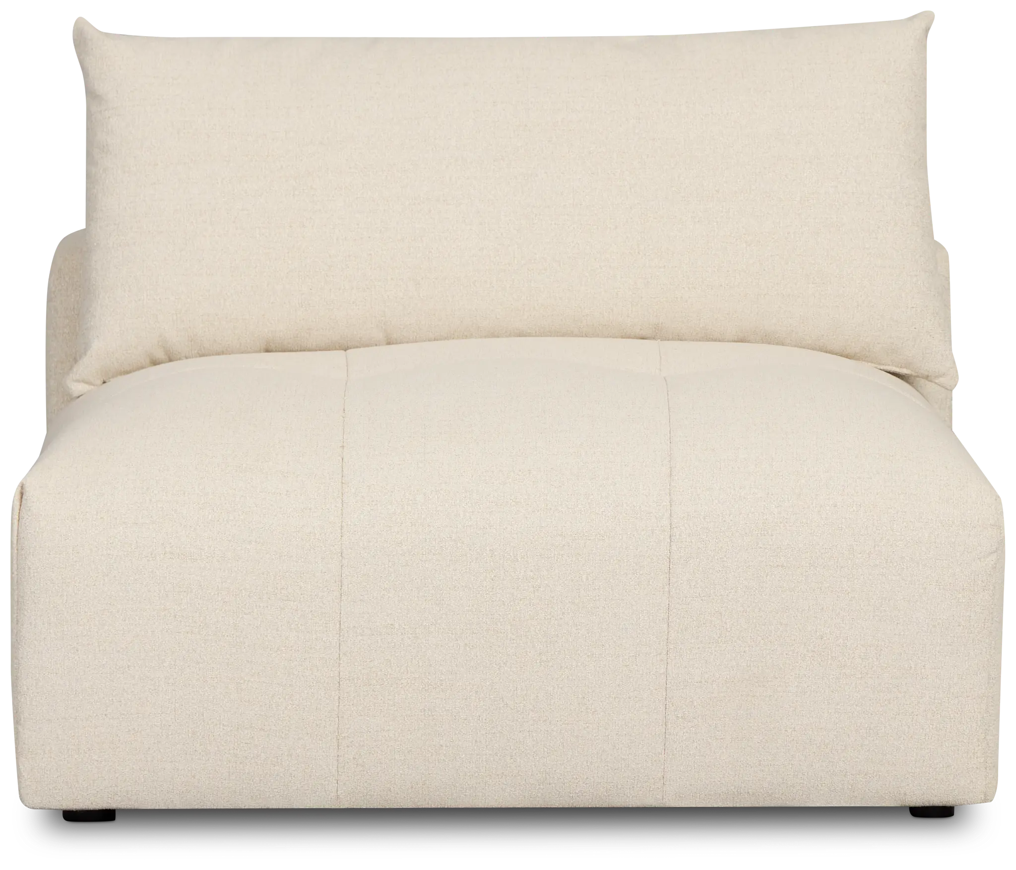 Remi Light Beige Fabric Armless Chair Remi Light Beige Fabric Armless Chair