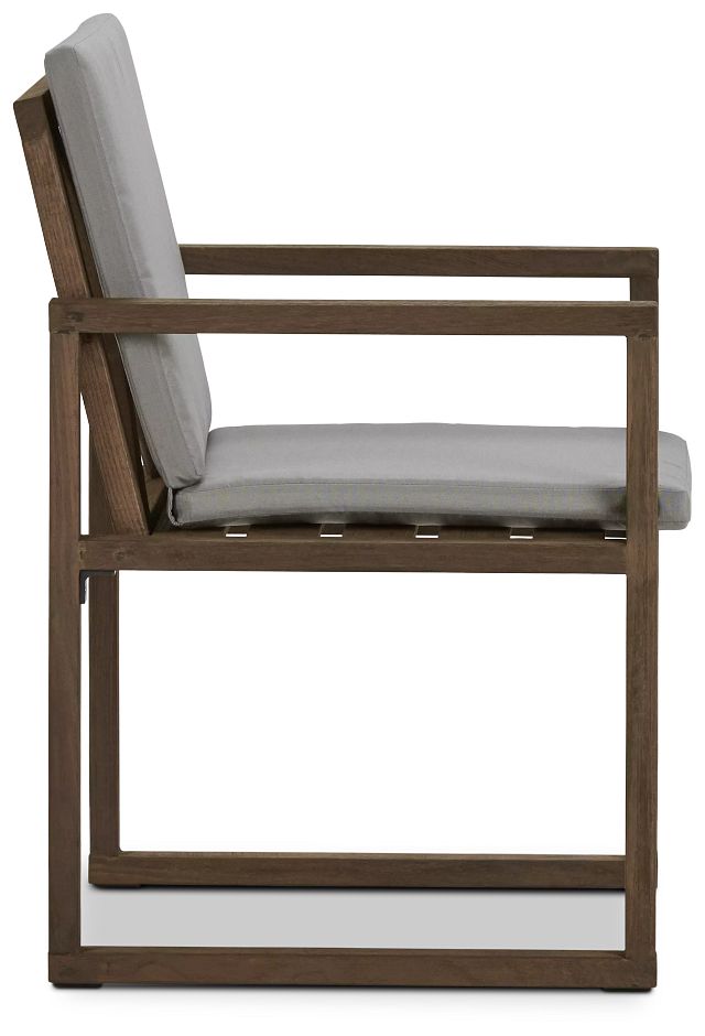 Linear Teak Dk Gray Arm Chair (5)