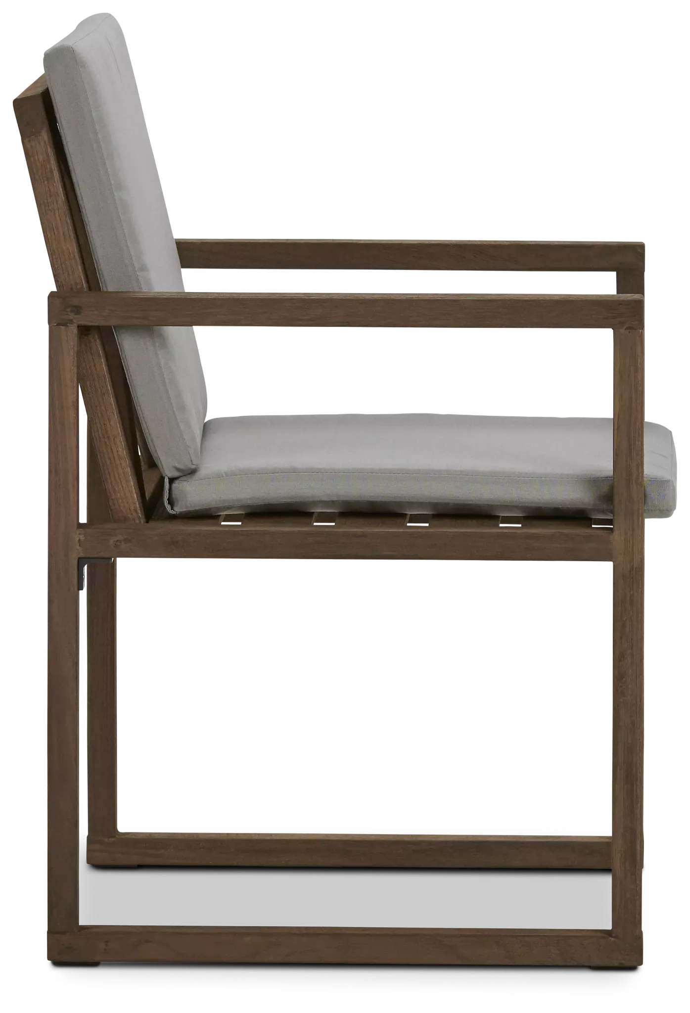 Linear Teak Dk Gray Arm Chair