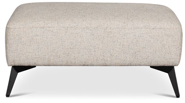 Alina Beige Fabric Ottoman