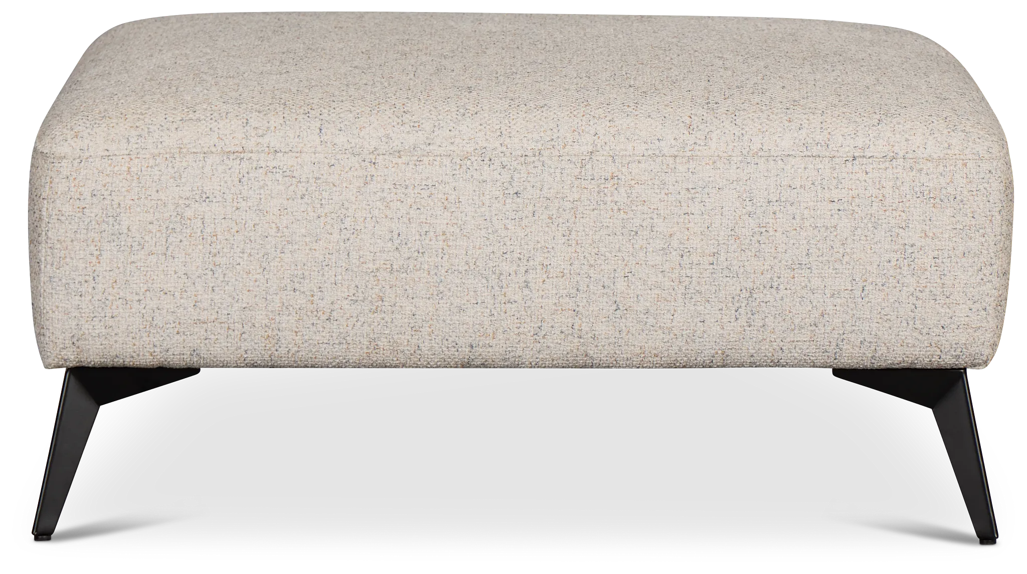 Alina Beige Fabric Ottoman