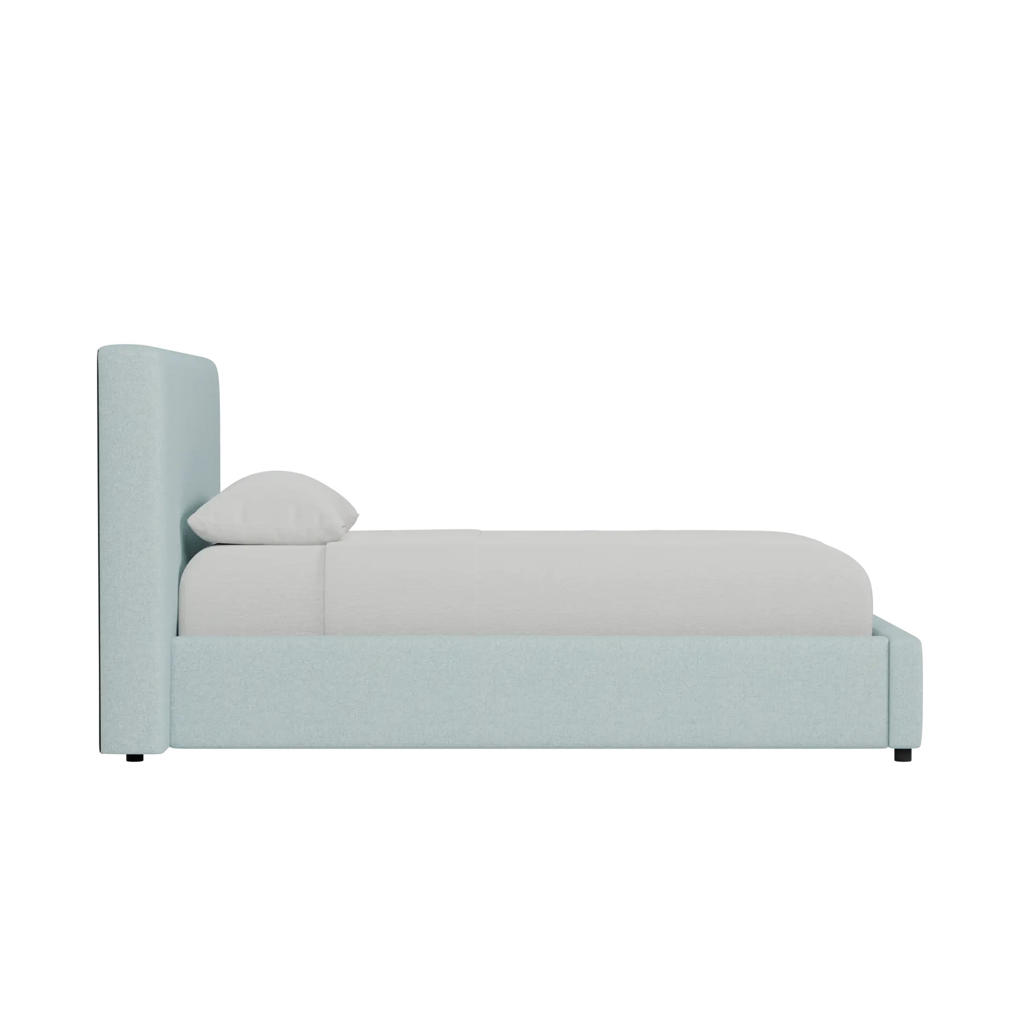 Grayton Elite Light Blue 44" Upholstered Platform Bed Grayton Elite Light Blue 44" Upholstered Platform Bed