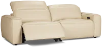 Tidal Beige Lthr/vinyl Power Reclining Sofa