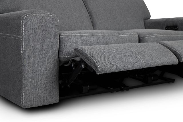 Callum Dark Gray Fabric Power Reclining Sofa