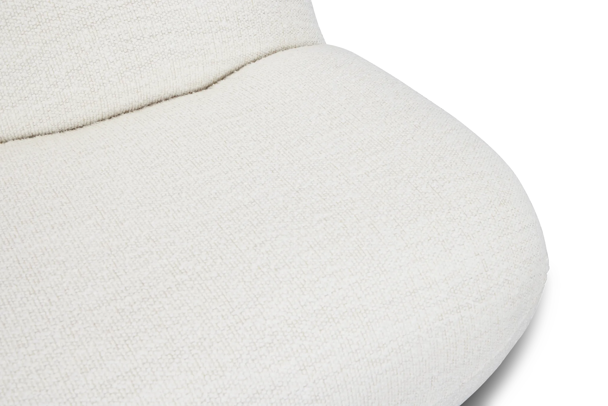 Aaliyah White Fabric Swivel Accent Chair