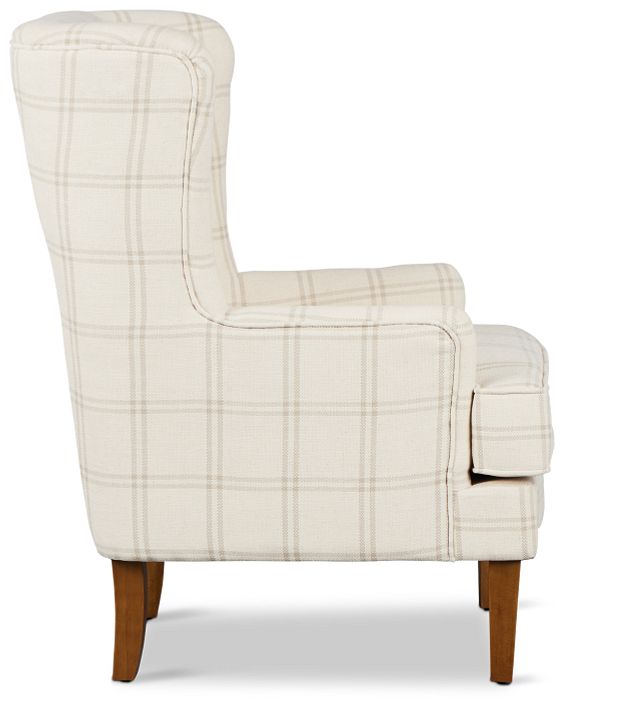 Leyla Ivory Fabric Accent Chair
