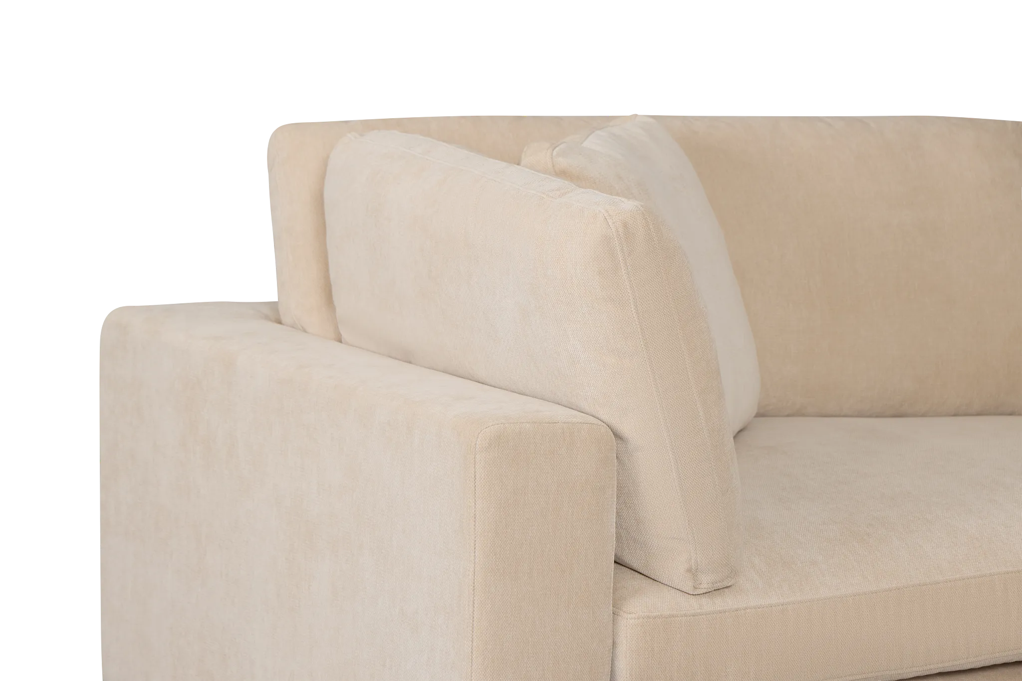 Lounge Light Beige Fabric Medium Right Chaise Sectional