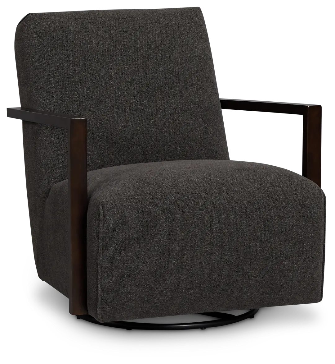 Lucas Dark Gray Fabric Swivel Rocker Glider Lucas Dark Gray Fabric Swivel Rocker Glider