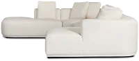 Catalina White Fabric Medium Right Chaise Sectional
