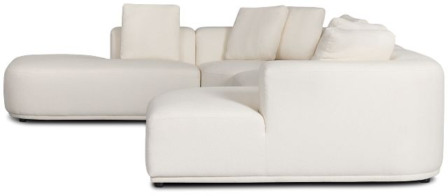 Catalina White Fabric Medium Right Chaise Sectional