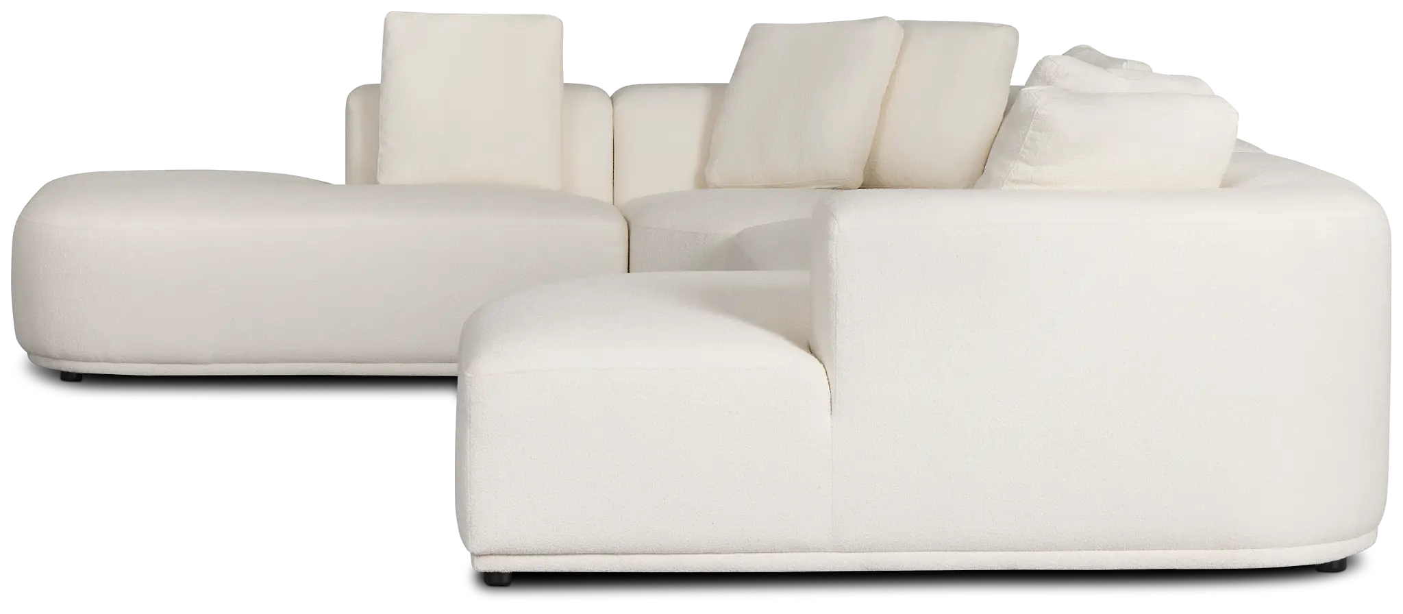 Catalina White Fabric Medium Right Chaise Sectional Catalina White Fabric Medium Right Chaise Sectional