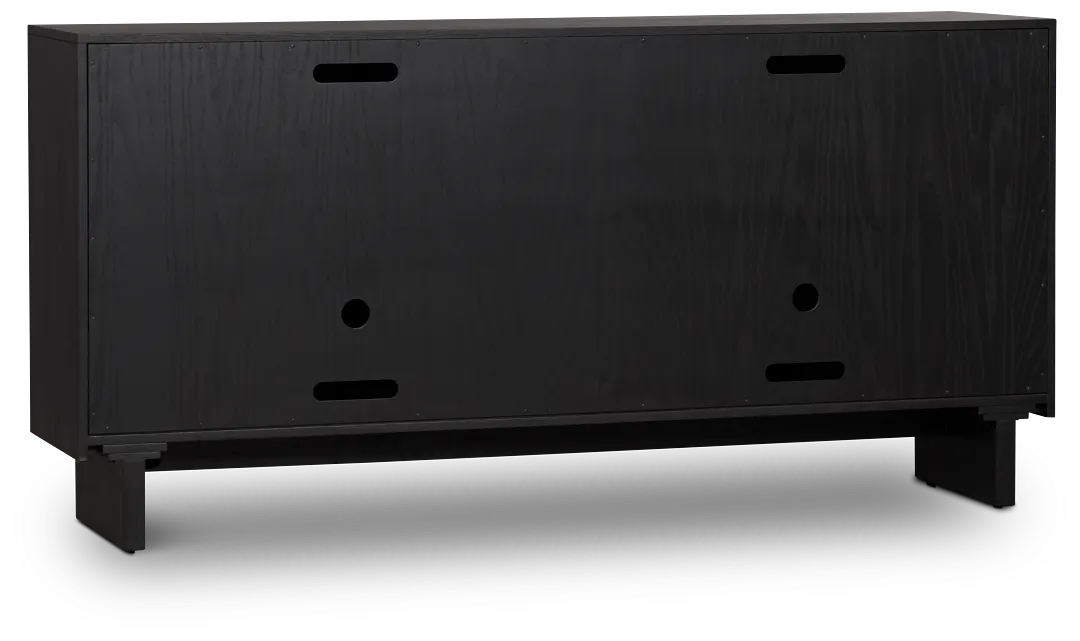 Palonna Black 4 Door Credenza