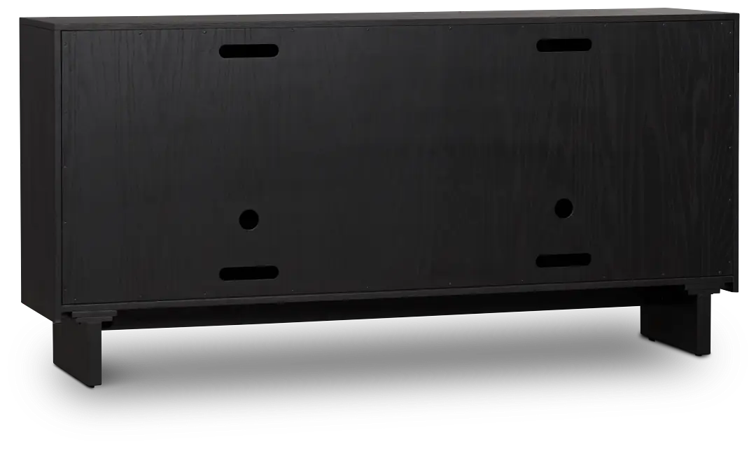 Palonna Black 4 Door Credenza Palonna Black 4 Door Credenza