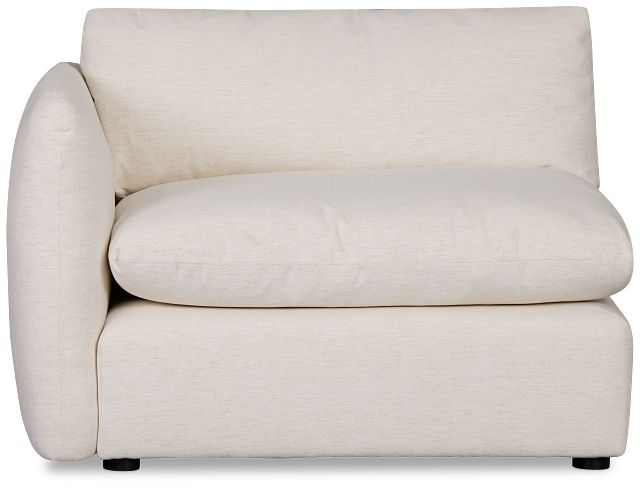 Serena White Fabric Left Chair