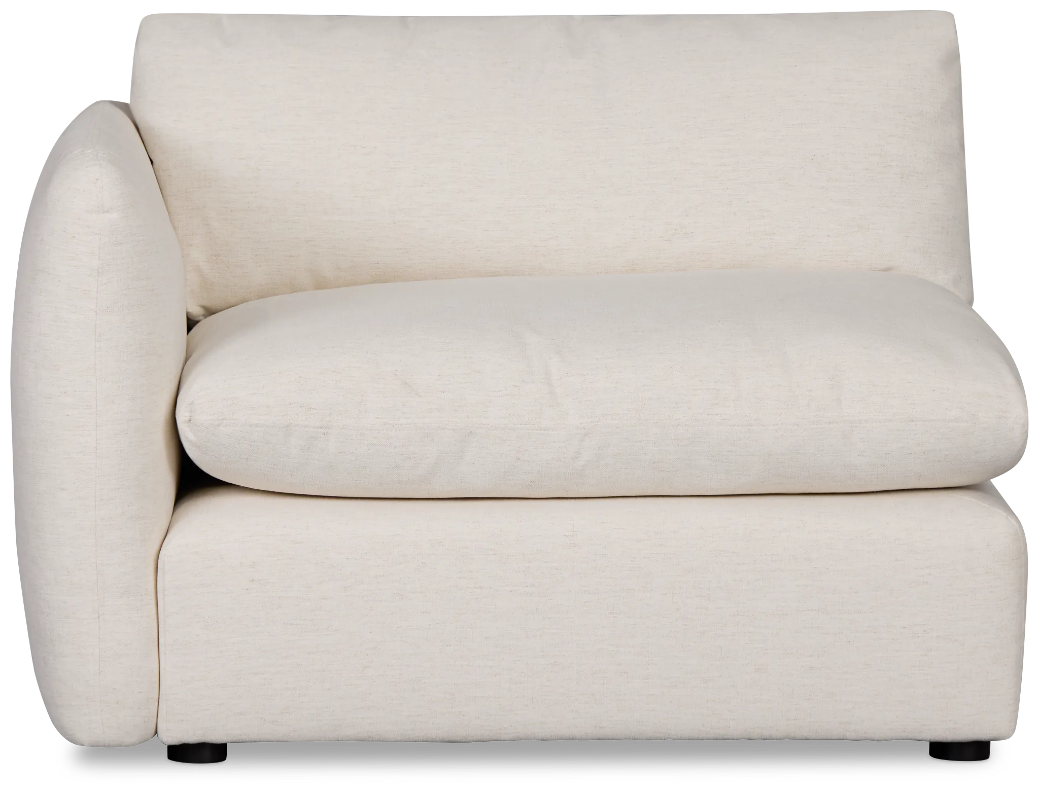 Serena White Fabric Left Chair