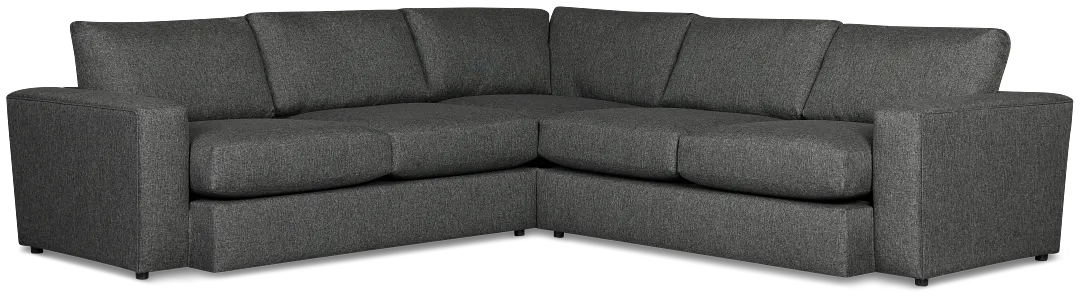 Brantley Dark Gray Fabric Small Two-arm Sectional