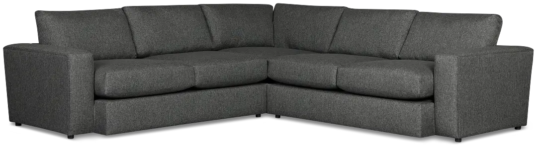 Brantley Dark Gray Fabric Small Two-arm Sectional Brantley Dark Gray Fabric Small Two-arm Sectional