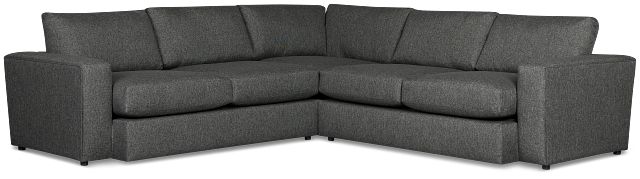 Brantley Dark Gray Fabric Small Two-arm Sectional